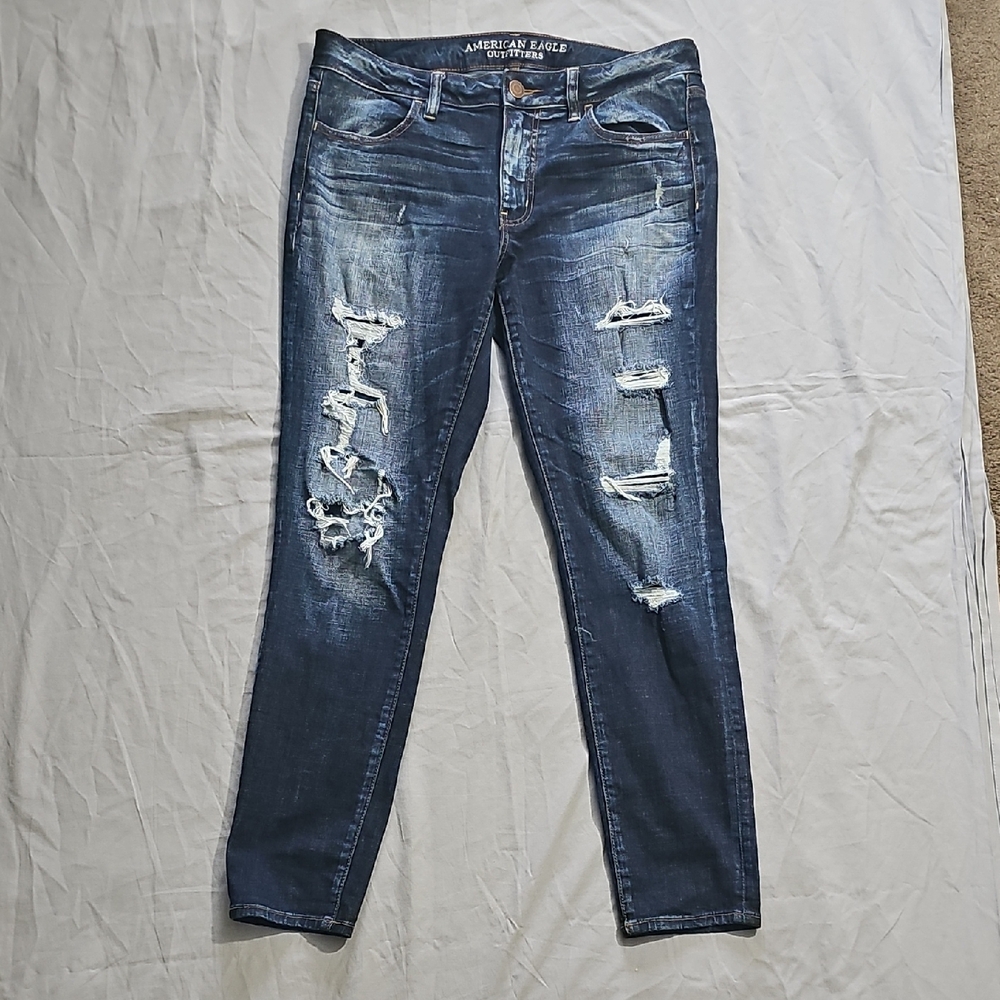 AEO Distressed Jeggings Sz 12 Reg